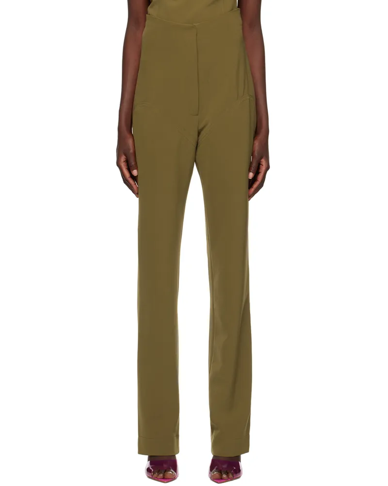 Paris Georgia Taupe Bootleg Trousers Caramel