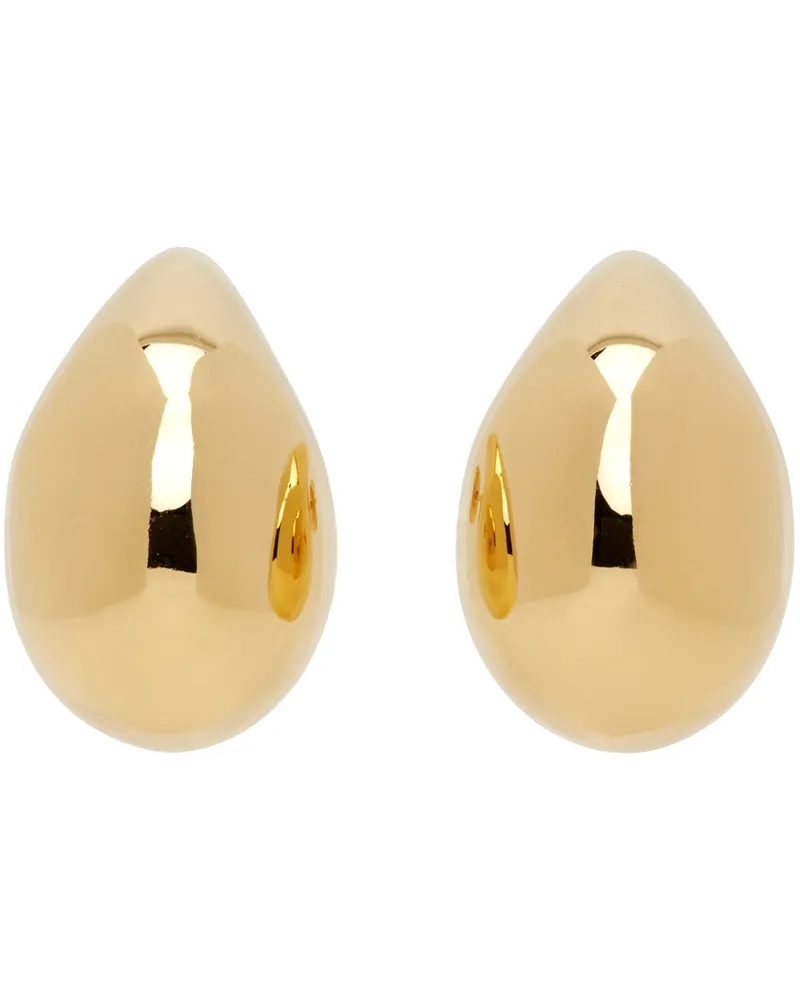 Bottega Veneta Gold Small Drop Earrings Yellow