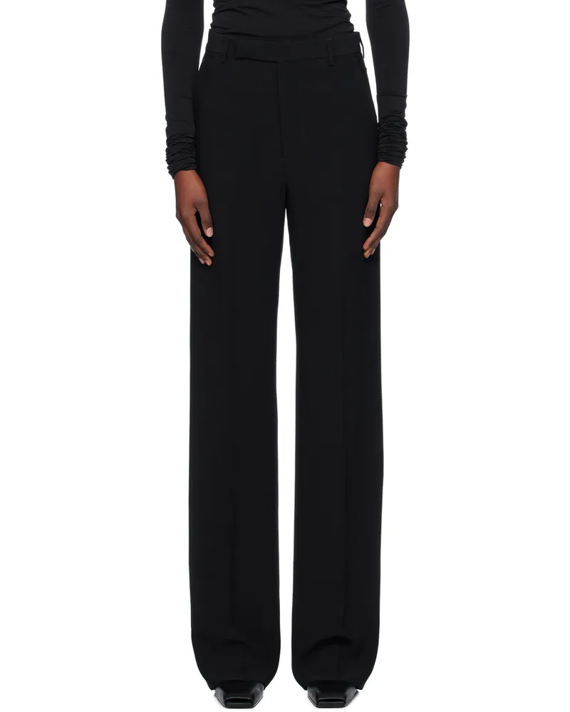 Rick Owens Black Porterville Heavy Cady Dietrich Trousers 09