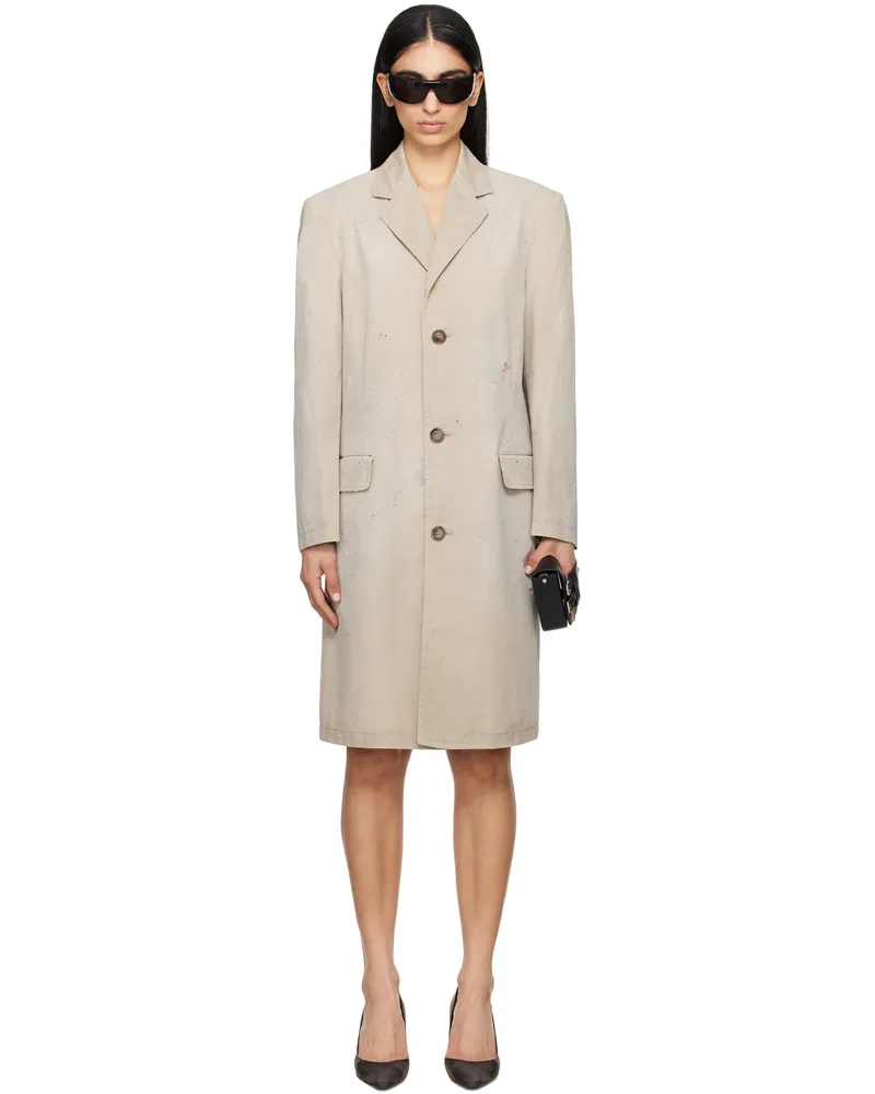 Maison Margiela Beige Cotton Gabardine Trench Coat 113