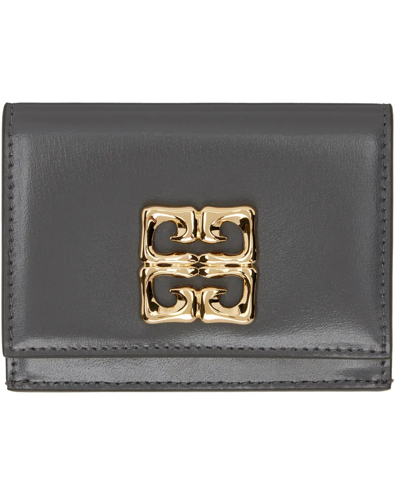 Givenchy Gray 4G Liquid Card Holder 025-charcoal