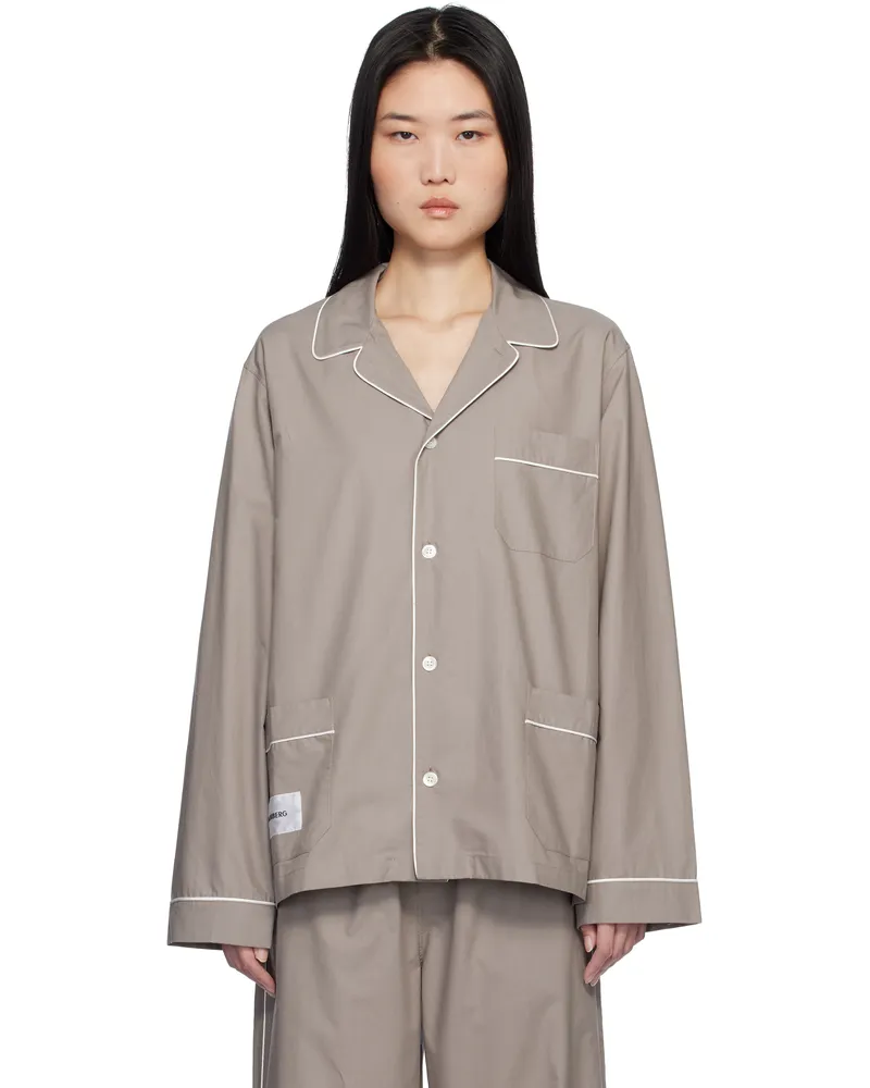 MAGNIBERG Taupe Dolce Pyjama Shirt Mud
