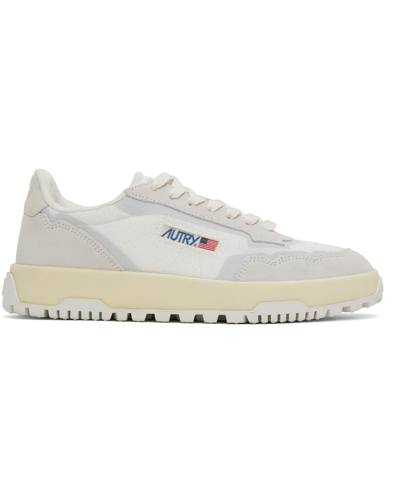 AUTRY White & Gray Wildpace Low Sneakers Dragon