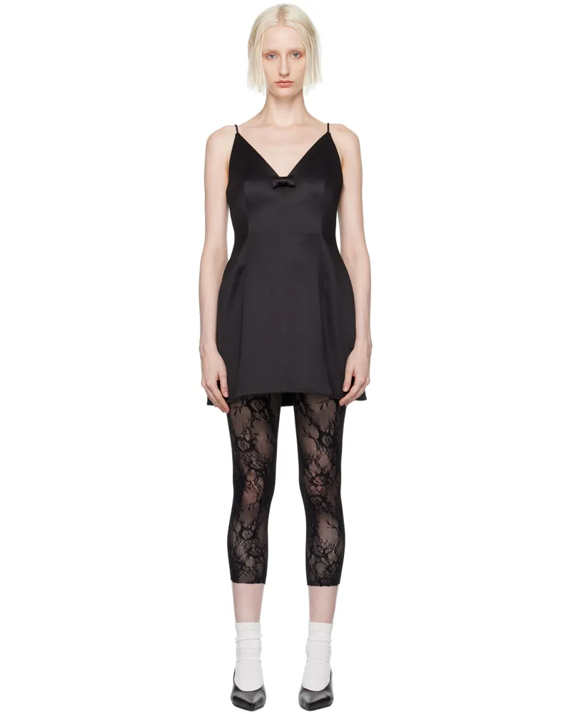 Marc Jacobs Black 'The Satin Bow' Minidress 001