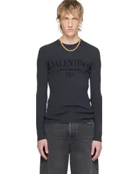 Valentino Garavani Gray Jacquard Sweater Grigio