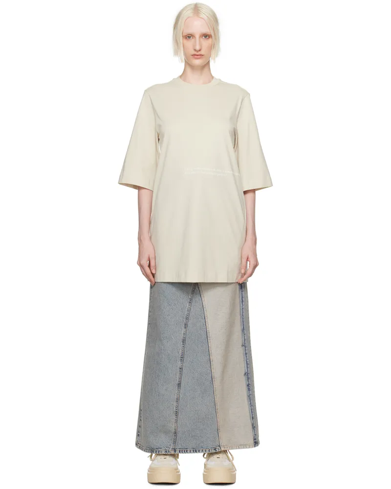 Maison Margiela Beige Printed Minidress 103
