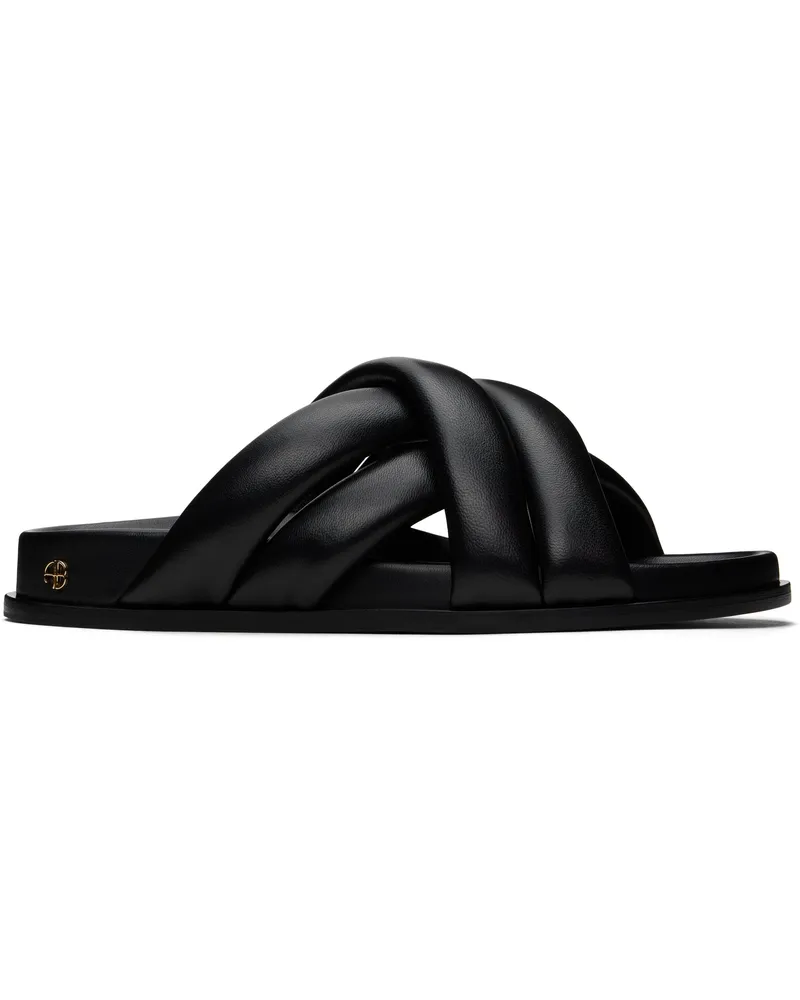 Anine Bing Black Lizzie Sandals Black