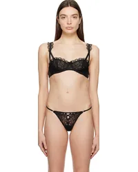 Fleur Du Mal Black Eyelet Bra Black