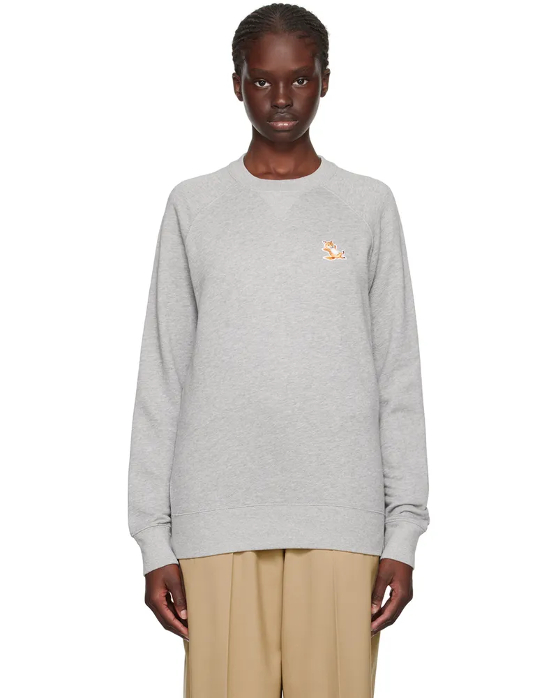 Kitsuné Gray Chillax Fox Sweatshirt Grey