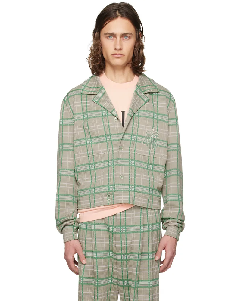 Amiri Green Plaid Jacket Green