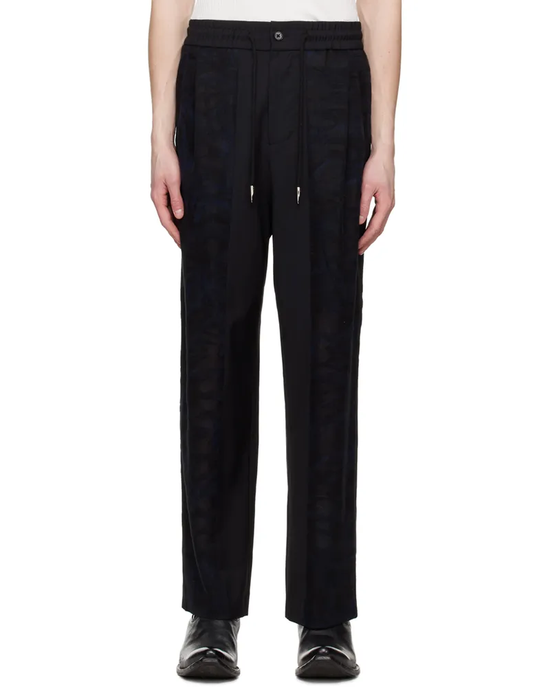 Feng Chen Wang Black Paneled Trousers Black