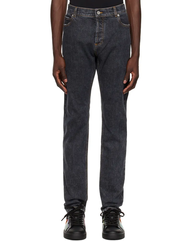 Balmain Black Distressed Jeans 0pc