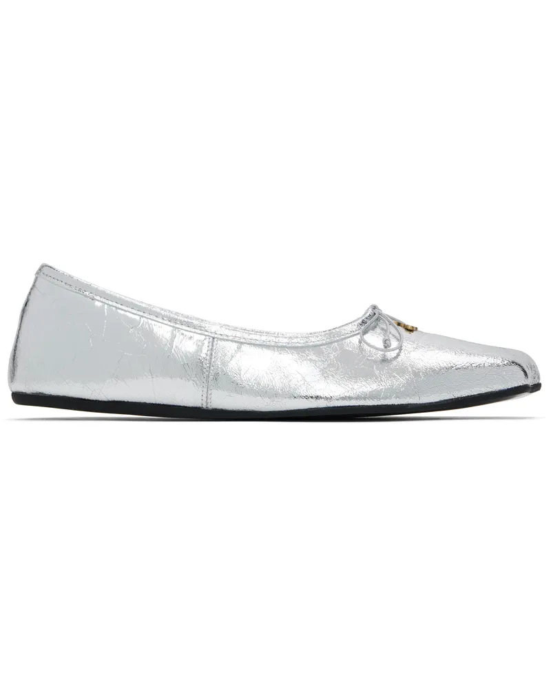 Vivienne Westwood Silver Brigitte Ballerina Flats Q401