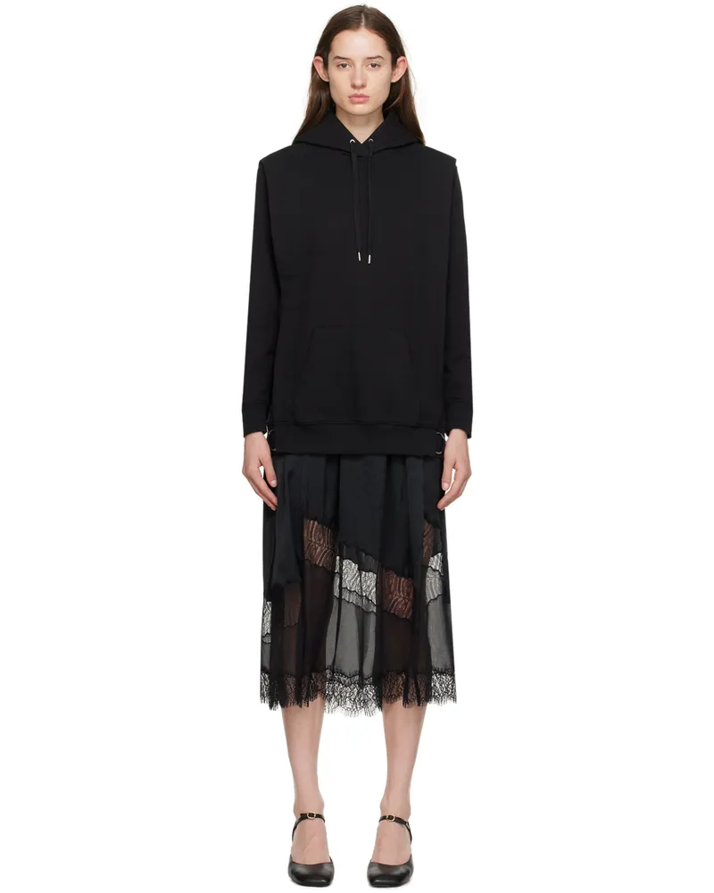 3.1 phillip lim Black Lace Trim Midi Dress Ba001