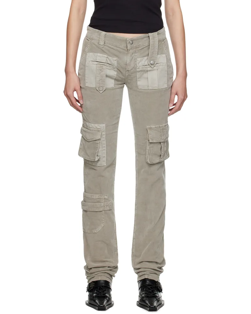 Blumarine Gray Cargo Pocket Trousers N0802