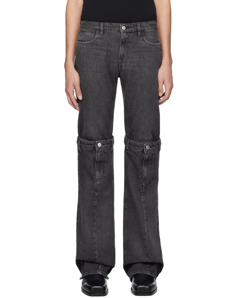 COPERNI Black Open Knee Jeans Washed