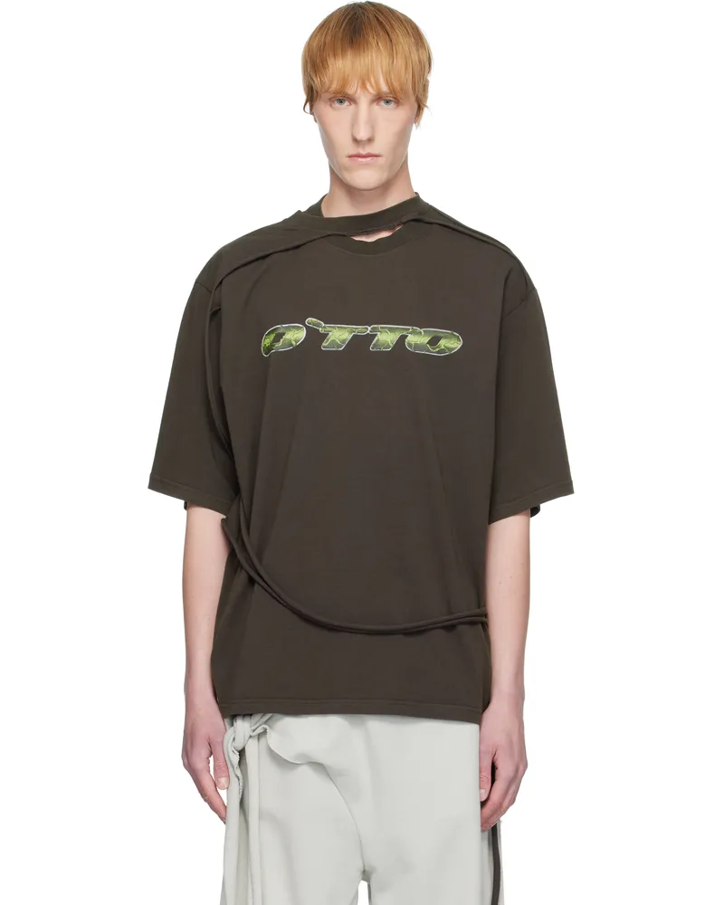 OTTOLINGER Brown Oversized Flap T-shirt Dark