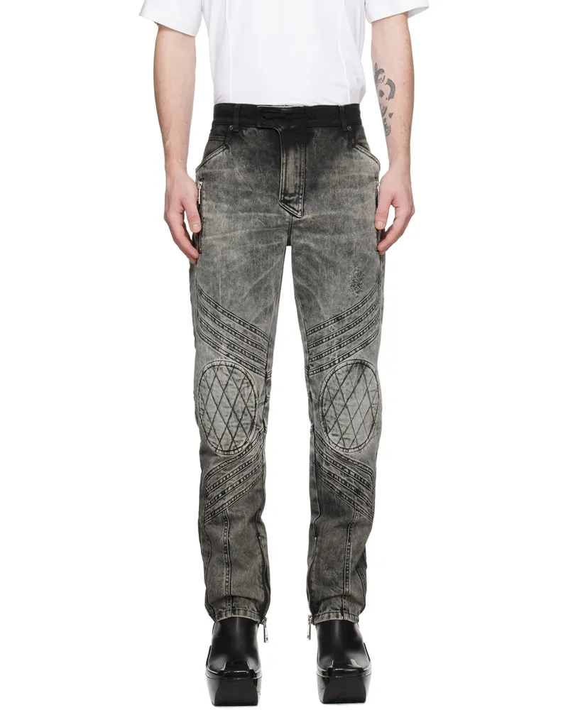 Balmain Gray Bleached Jeans 9fk