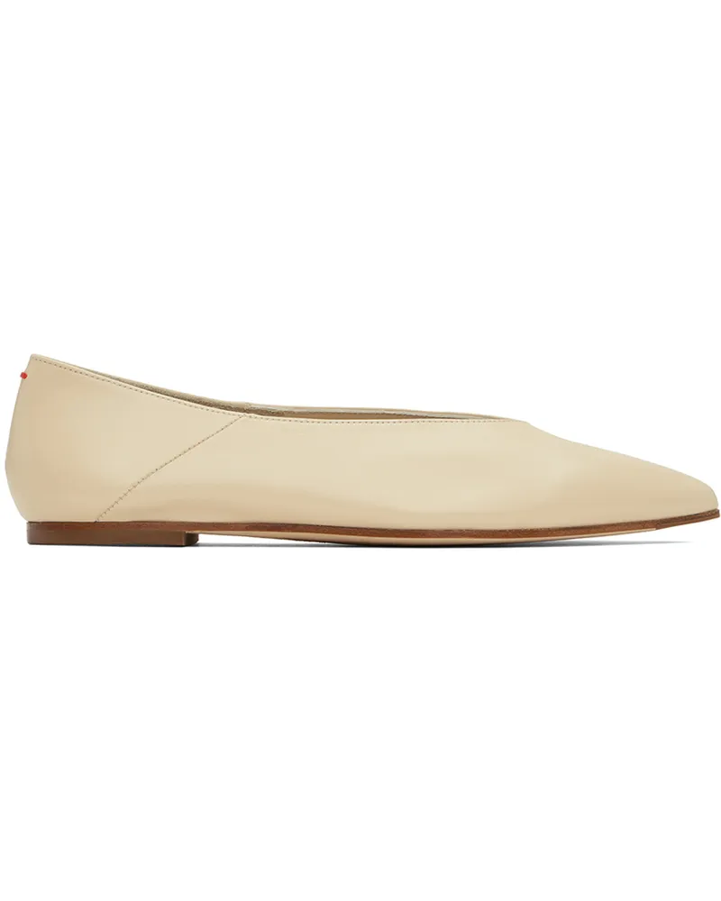 aeyde Off-White Moa Ballerina Flats Creamy