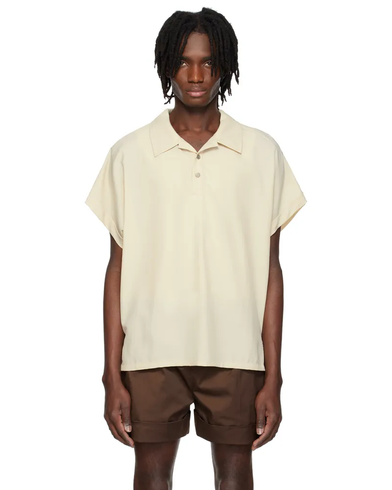 RECTO Beige Dolman Sleeve Polo Le
