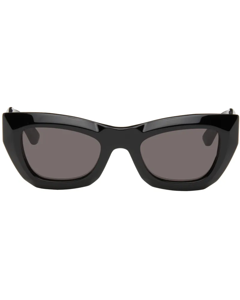 Bottega Veneta Black Cat-Eye Sunglasses Black-black-grey