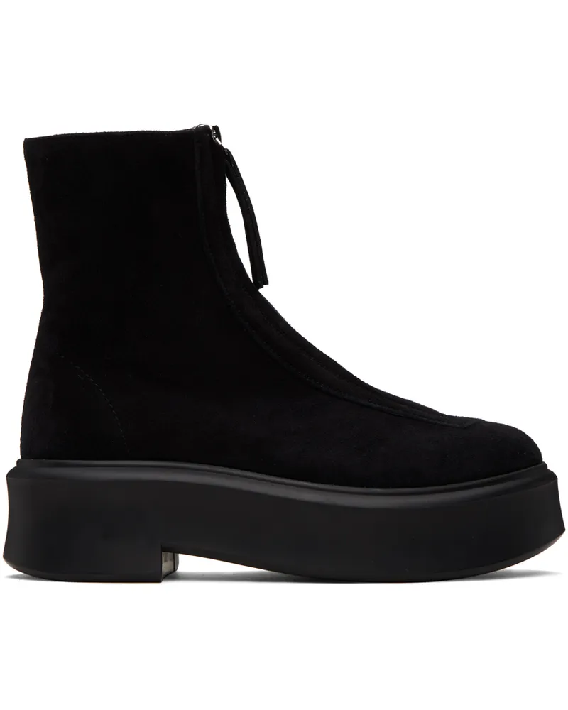 The Row Black Zipped I Boots Black