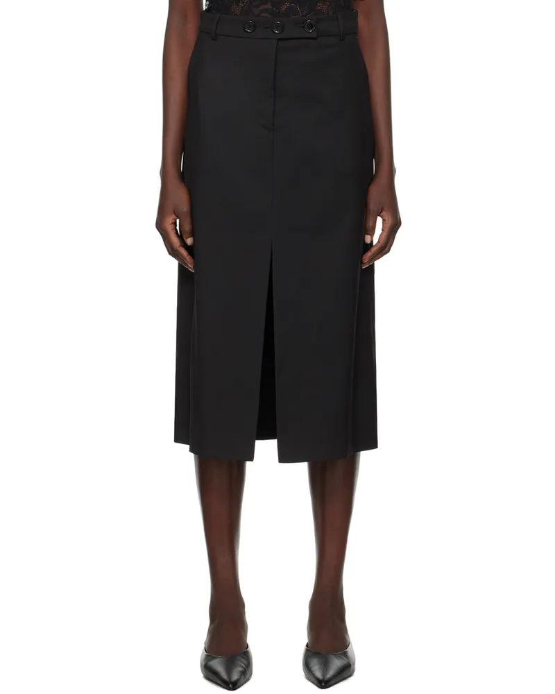 The Garment Black Pluto Midi Skirt 050