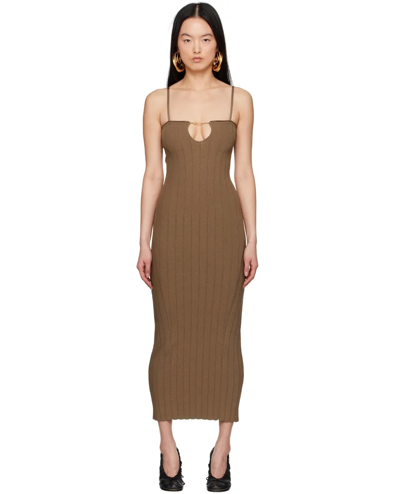Jacquemus Brown 'The Sierra with straps' Midi Dress 150