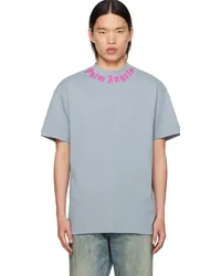 Palm Angels Gray Printed T-Shirt Grey