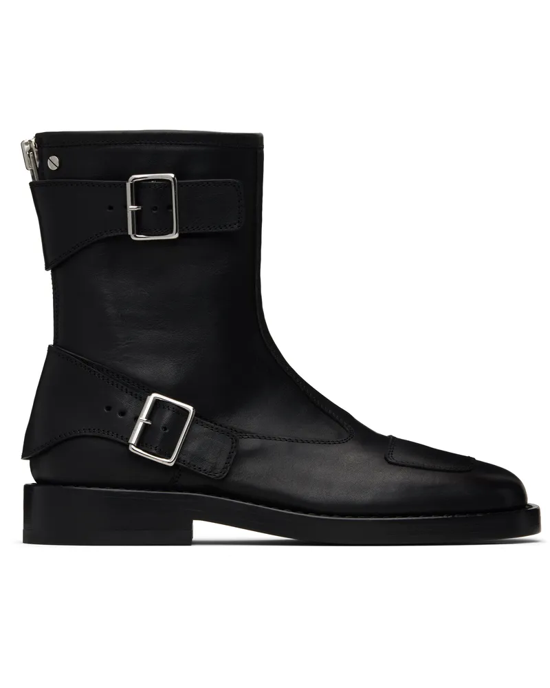 Ann Demeulemeester Black Eero Ankle Biker Boots Black
