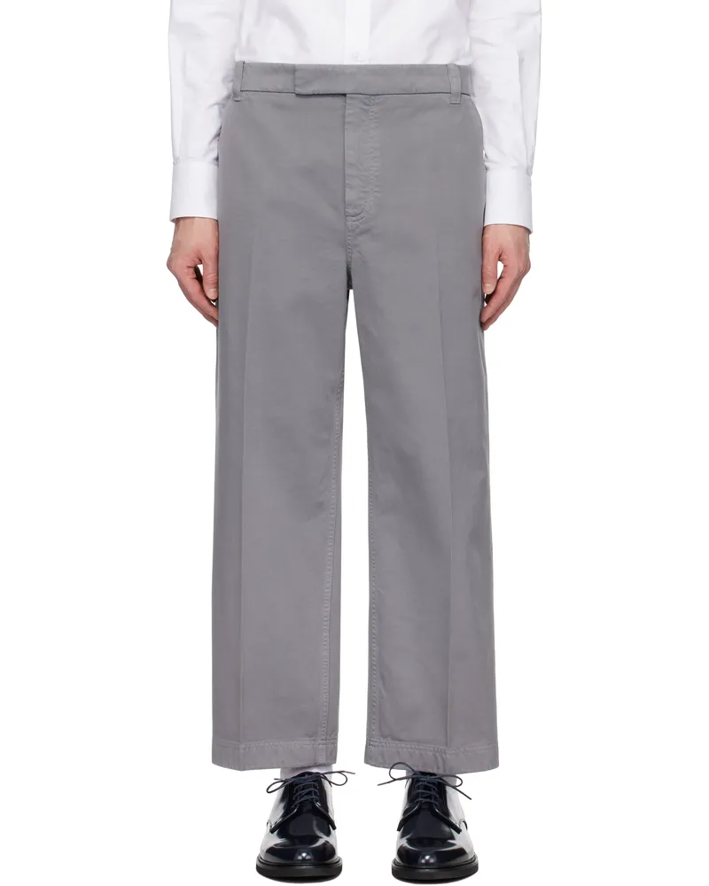 Thom Browne Gray Cotton Twill Utility Trousers 035