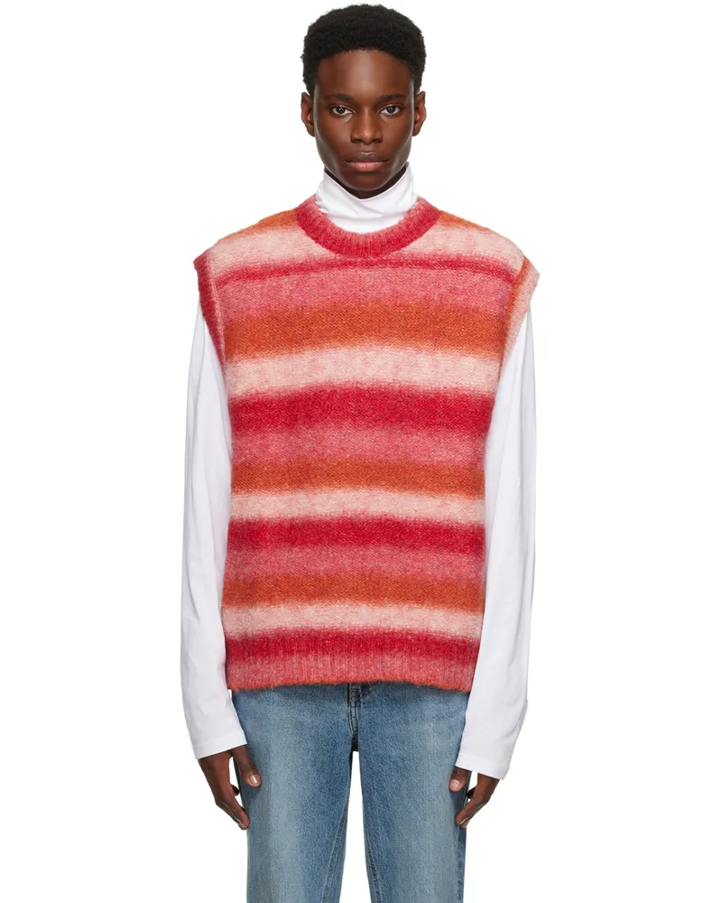 Wooyoungmi Red Gradient Vest Red