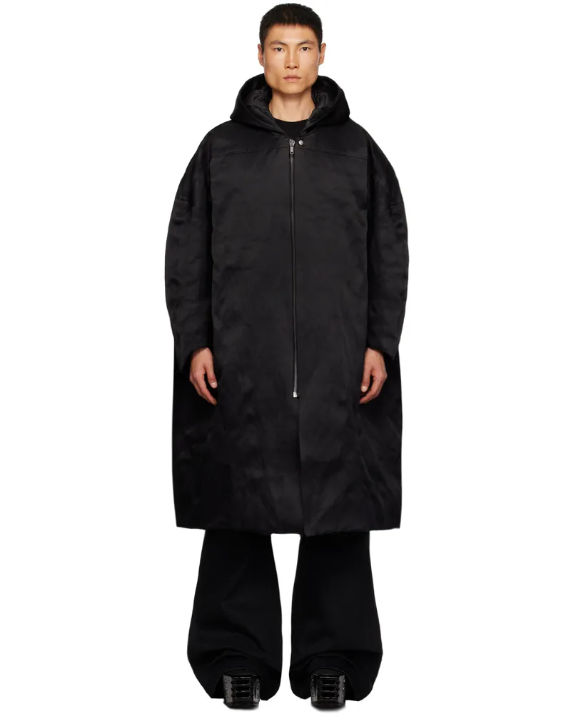 Rick Owens Black Jumbo Peter Coat 09
