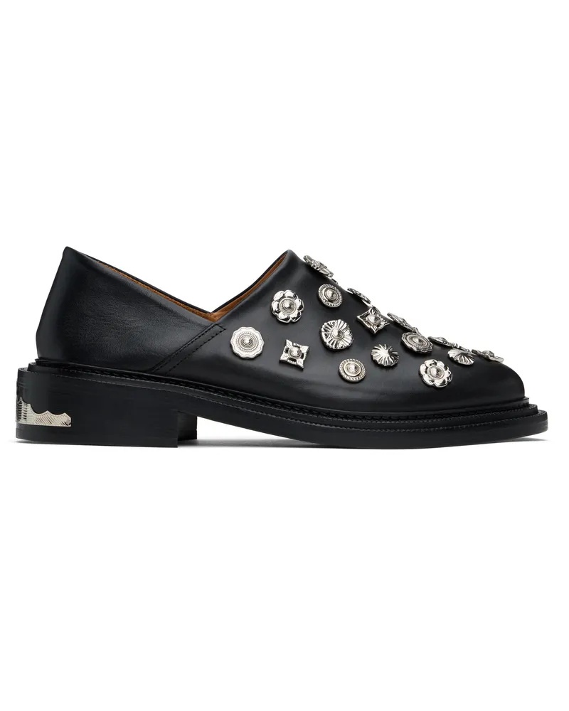 Toga Black Leather Loafers