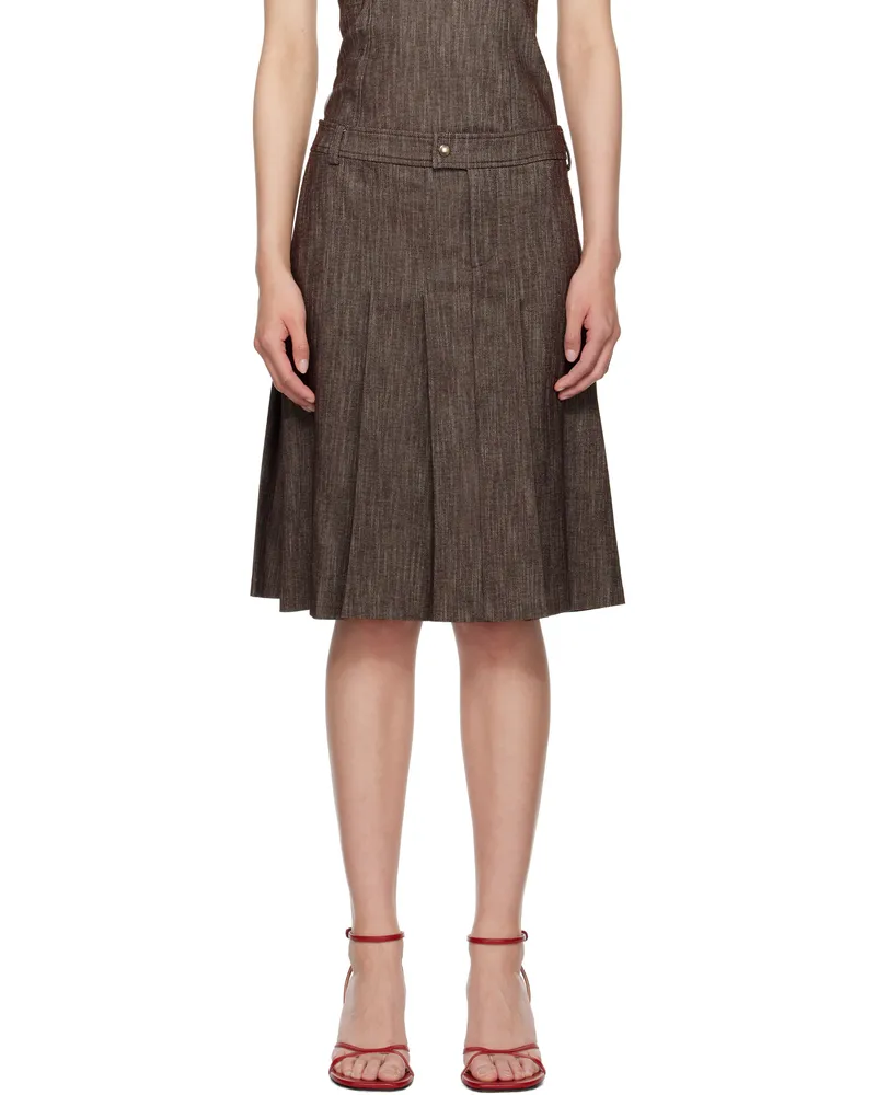 Paloma Wool Brown Lai Midi Skirt 326