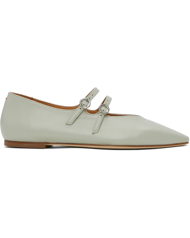 aeyde Gray Franny Ballerina Flats Cloud