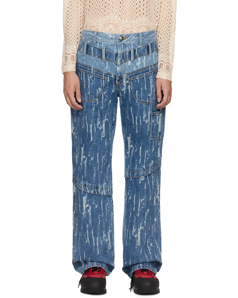 Andersson Bell Blue Layered Jeans Blue