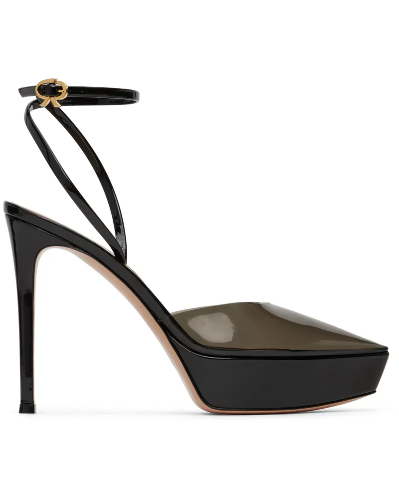 Gianvito Rossi Beige Betty Heeled Sandals Fume'+black