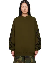 VETEMENTS Khaki Jacquard Sweater Khaki