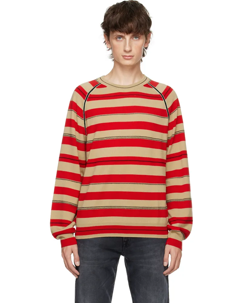 Paul Smith Red & Beige Striped Sweater 25