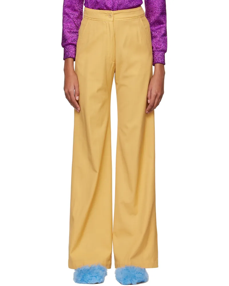 Dries van Noten Yellow Pantery Trousers 208
