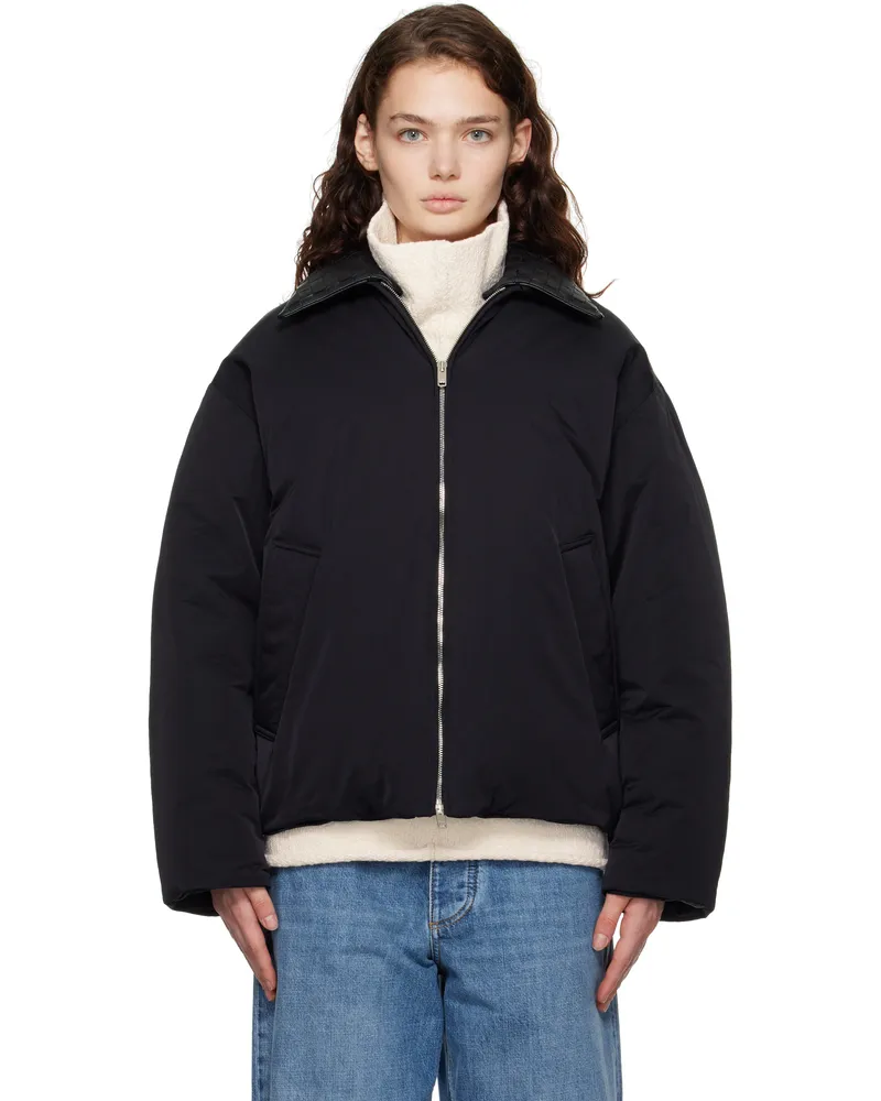 Bottega Veneta Black Tech Nylon Down Jacket 1000