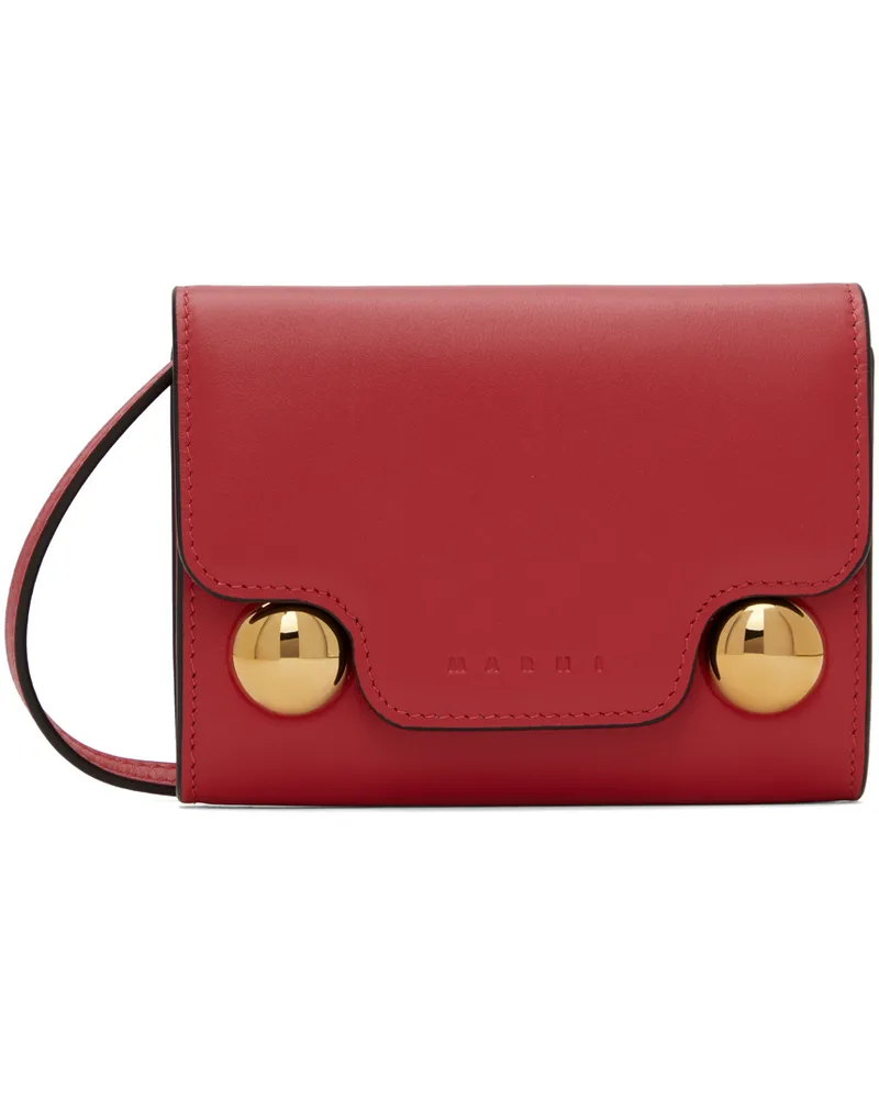Marni Red Coin Holder Wallet 00r67