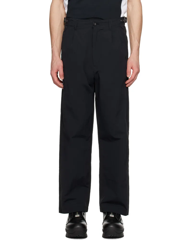 Izzue Black Embroidered Trousers Bkx