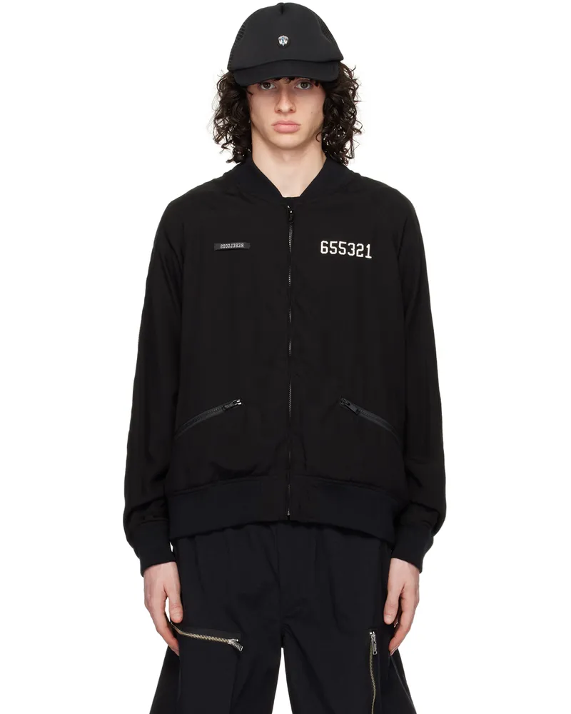 Undercover Black UC1D4204-2 Bomber Jacket Black