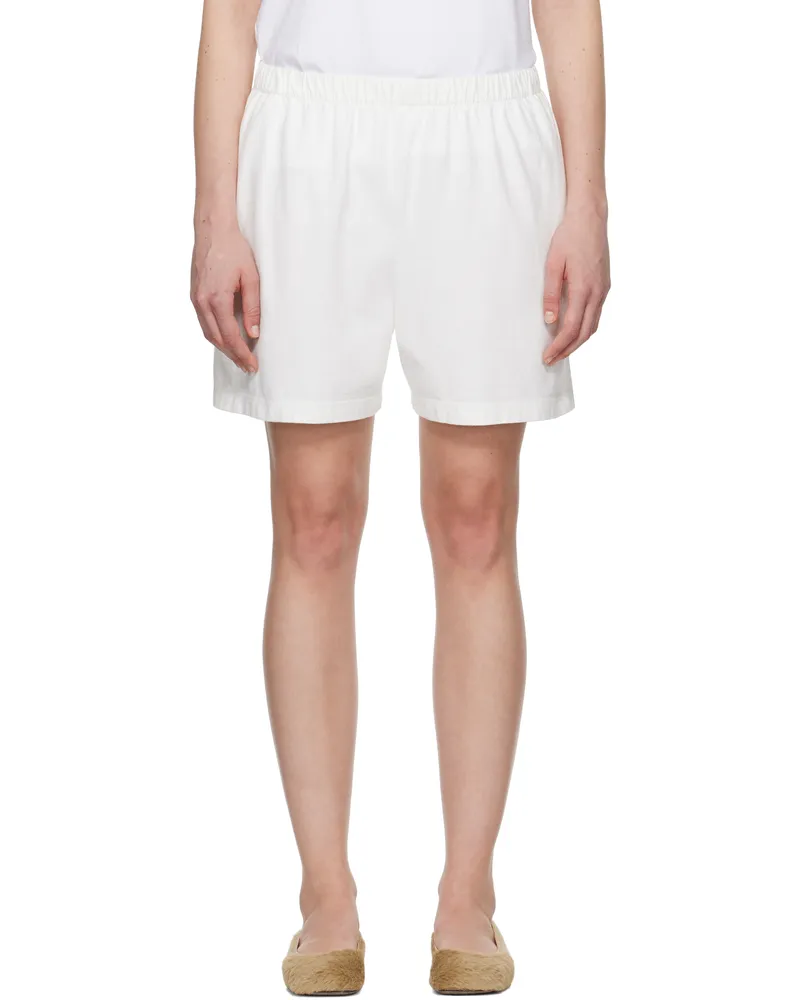 The Row White Gunty Shorts Owh