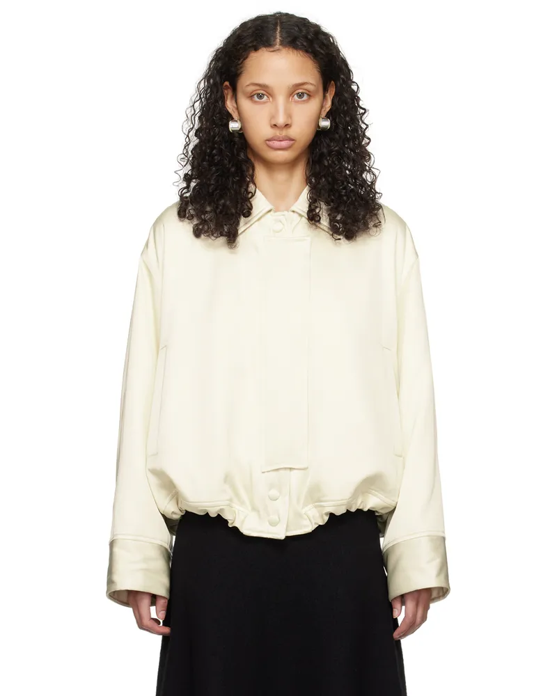 Jil Sander Off-White Padded Bomber Jacket 280