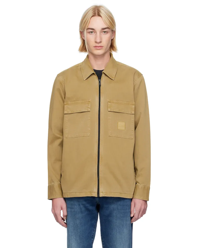HUGO BOSS Tan Flap Pocket Overshirt 261-medium