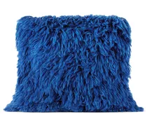 SSENSE Exclusive Blue Shag Cushion