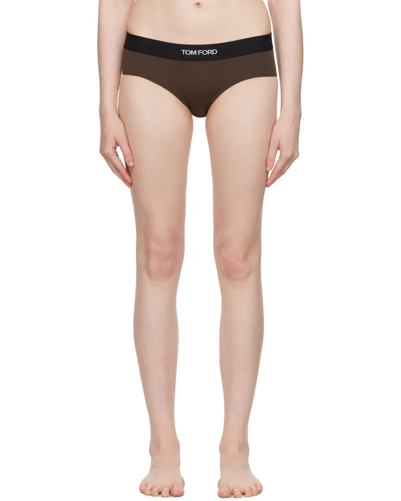 Tom Ford Brown Modal Signature Briefs Kb915